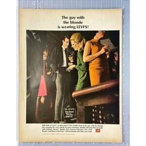 Levis "Mr. Levi's Sta-Prest Slacks" Vintage Print Ad 1967